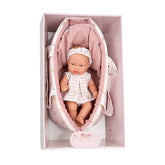 Muñeca Elegance 26cm Pillines Rosa con Cunita Portable